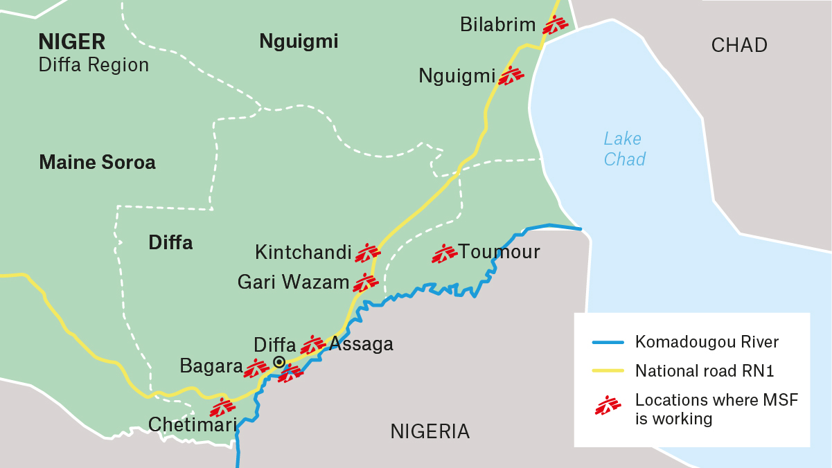 MSF Niger Diffa map