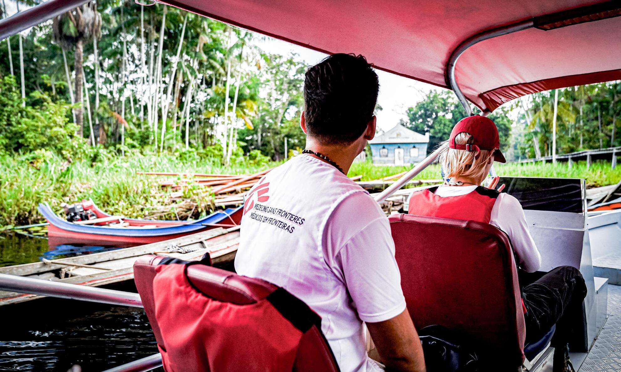 MSF teams travel by boat to reach Amazonian riverside communities in Brazil.