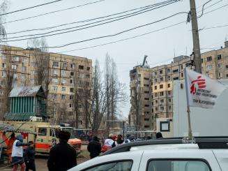 MSF mobile clinics in the scene of the Dnipro attack