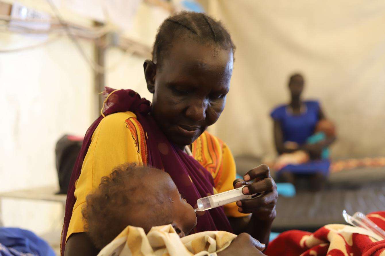 MSF treats children for malnutrition in Old Fangak.