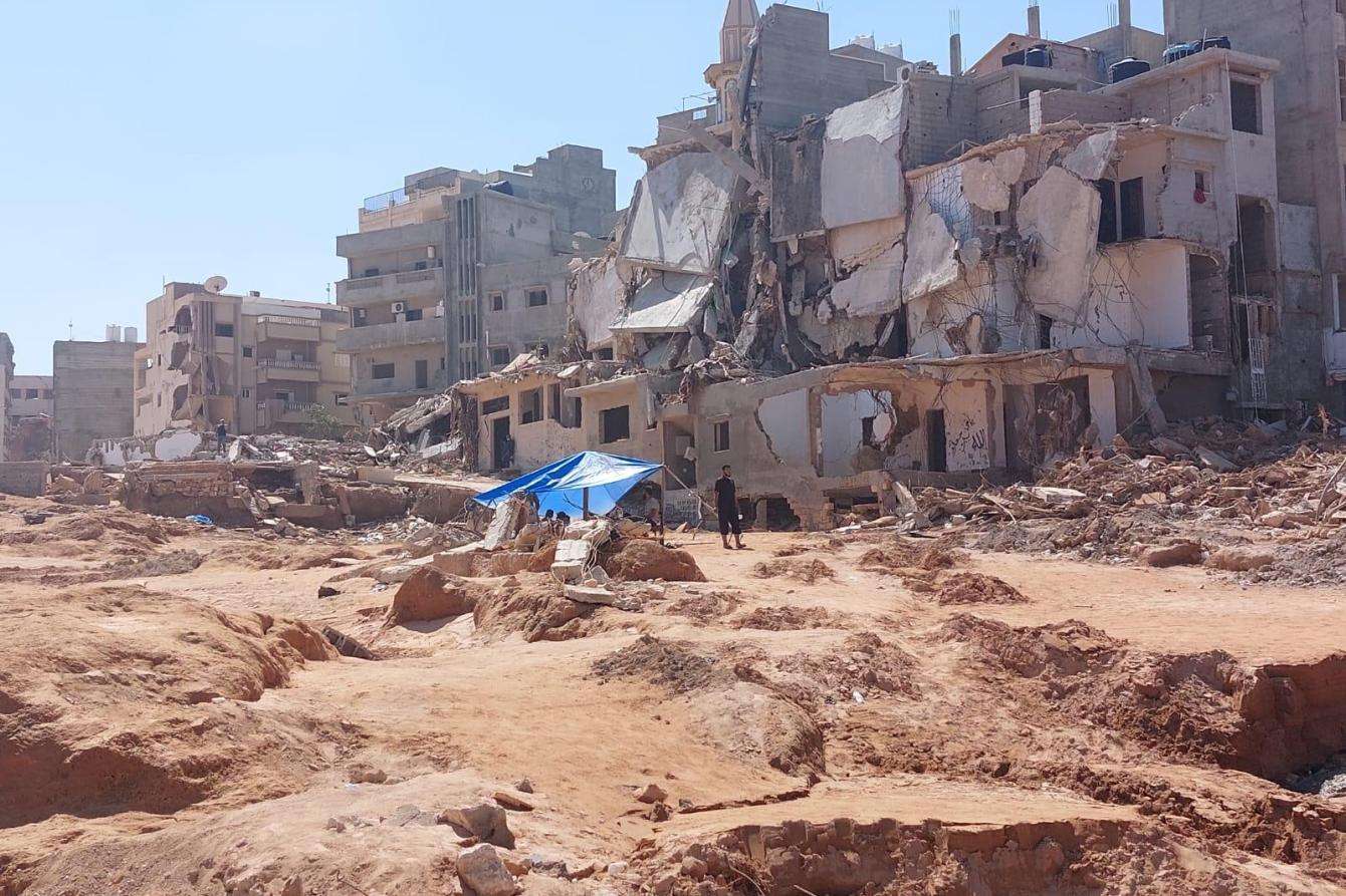 Destruction from Storm Daniel in Derna, Libya